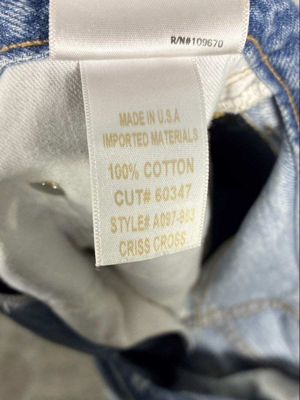 AGOLDE Criss Cross Upsized Jeans Light Wash Asymmetric Button Fly Size 27 - Picture 7 of 7